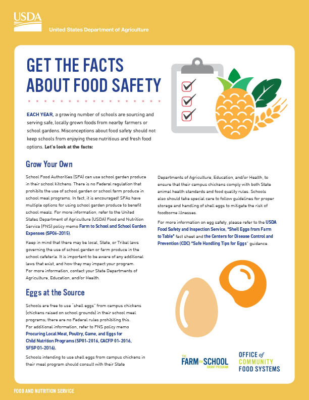 fact sheet about food safety