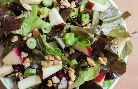 salad with apples and cherries