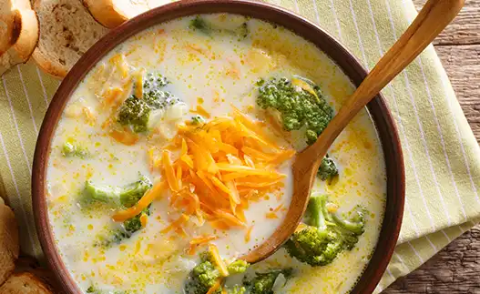 bowl of broccoli potato soup