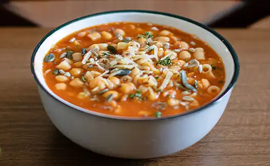 bowl of macaroni soup