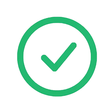 green checkmark