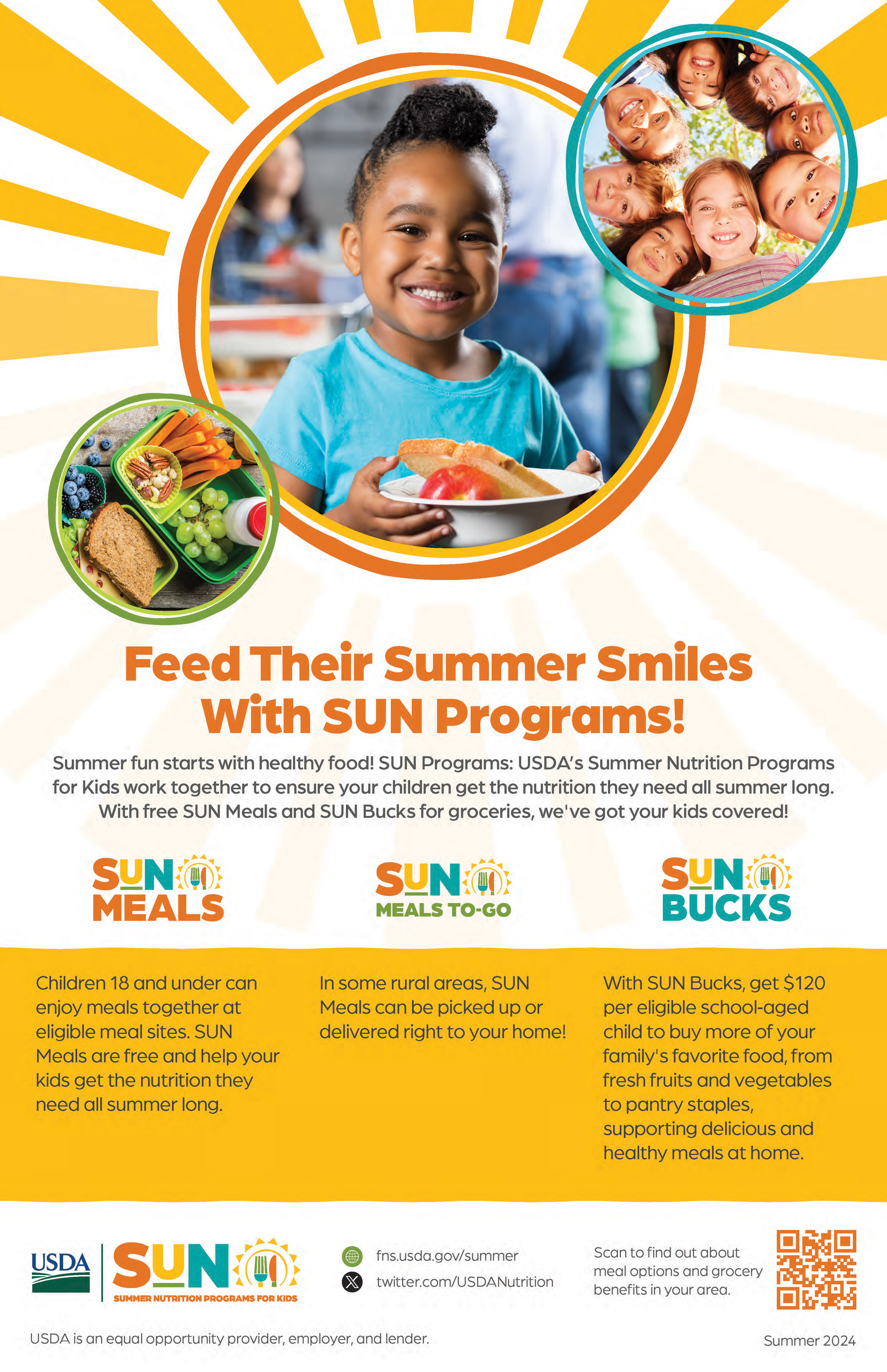 Thumbnail of Poster with main message Feed Their Summer Smiles with SUN Programs