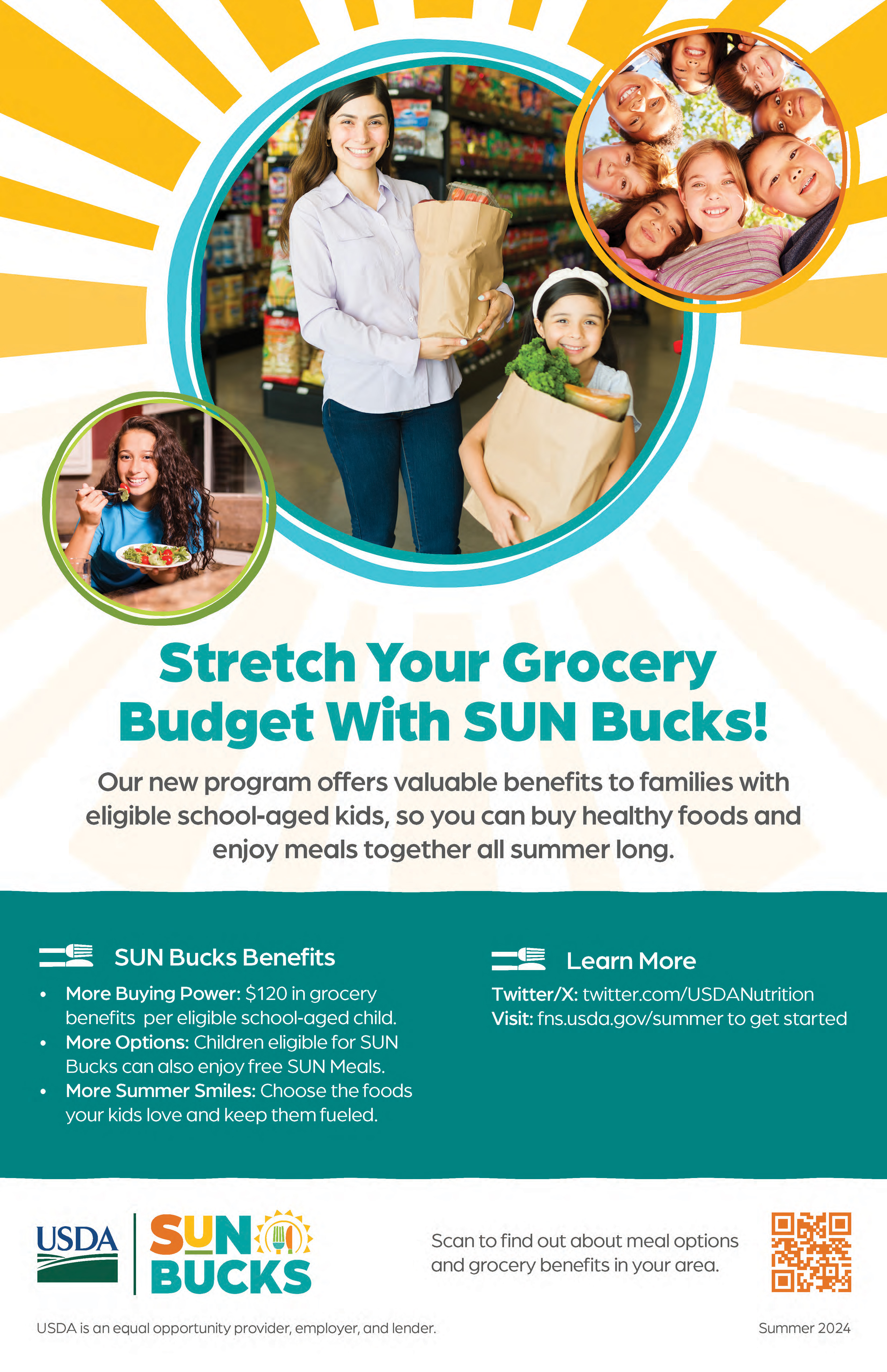 Thumbnail of Poster with main message "Stretch Your Grocery Budget with SUN Bucks!"