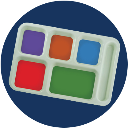 illustration of a school meals tray 