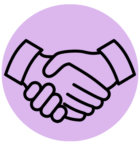handshake icon symbolizing partnering states for track 2