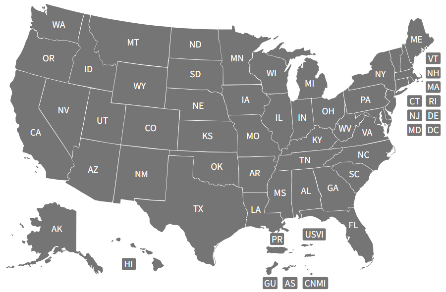 gray map