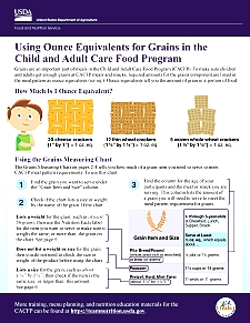 Using Ounce Equivalents for Grains in the CACFP 
