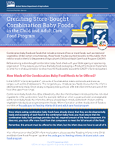  Crediting Store-Bought Combination Baby Foods in the CACFP