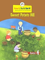 illustration of children picking sweet potatoes