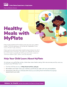 Cover of the Healthy Meals with MyPlate Nibbles for Health Newsletter
