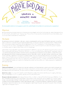 MyPlate Food Drive: Lending a Healthy Hand