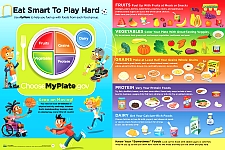 Eat Smart to Play Hard with MyPlate two-sided poster