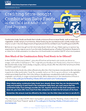  Crediting Store-Bought Combination Baby Foods in the CACFP