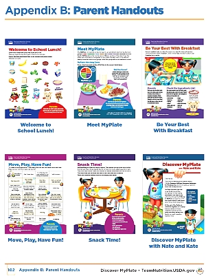 A page that shows the collection of parent handouts