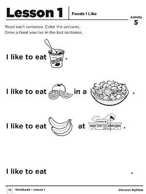 Foods I Like lesson