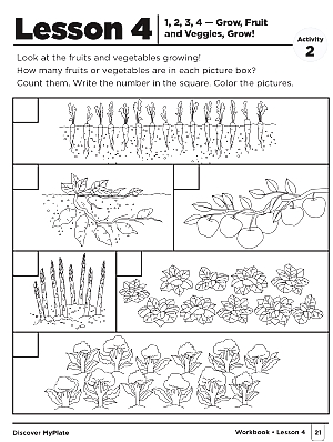 1, 2, 3, 4 - Grow, Fruit and Veggies, Grow
