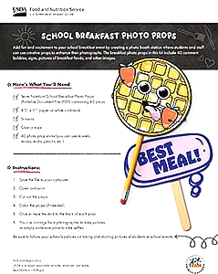 School Breakfast Photo Prop