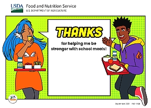 Stronger with School Meals Educational Materials Thank You Card 2