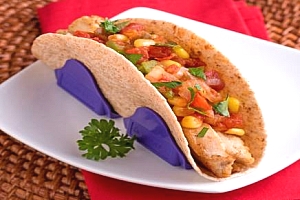 Chicken fajita on a plate