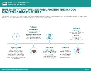 screenshot of the infographic showing the implementation timeline