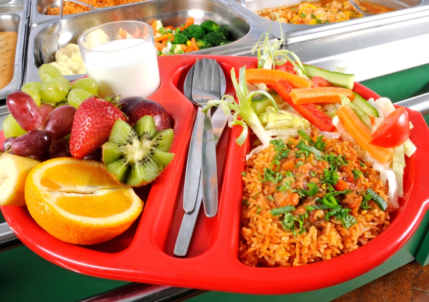 image of a healthy lunch tray