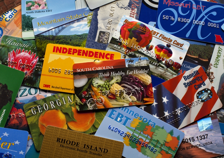 pile of ebt cards