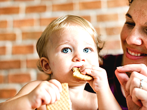 Child eating a cracker