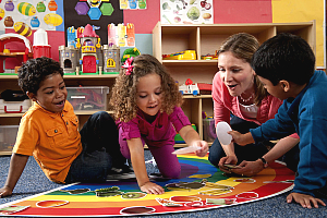 children participating in nutrition education at school