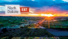 sunset over North Dakota EBT card