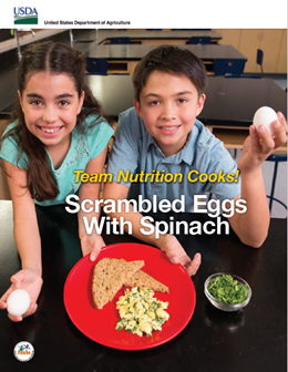 Team Nutrition Cooks! Scramble Eggs With Spinach